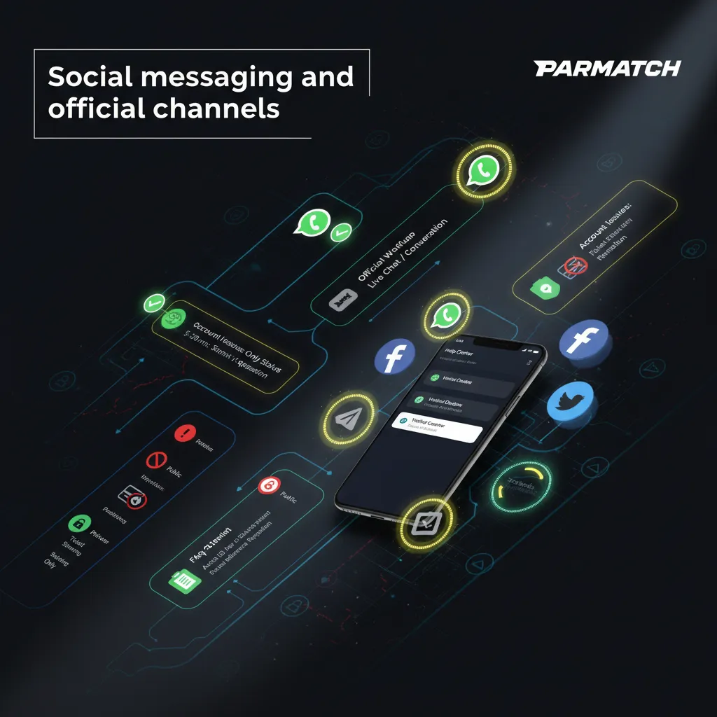 Official support via WhatsApp, Telegram, Facebook, and X.