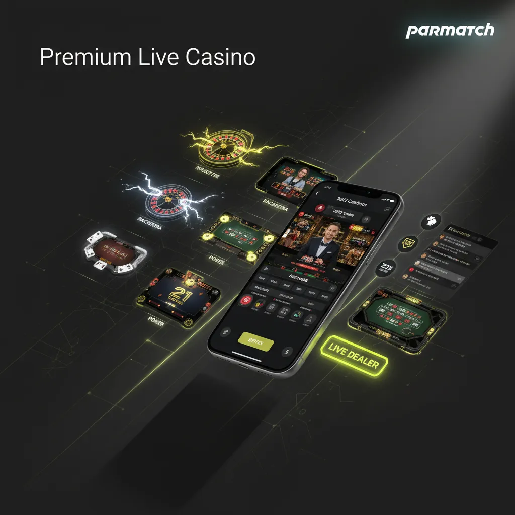 Parimatch live dealer lobby with 300+ tables and shows: roulette, blackjack, baccarat, poker, TV games