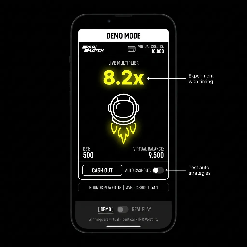 Try Astronaut crash game for free in demo mode on Parimatch India