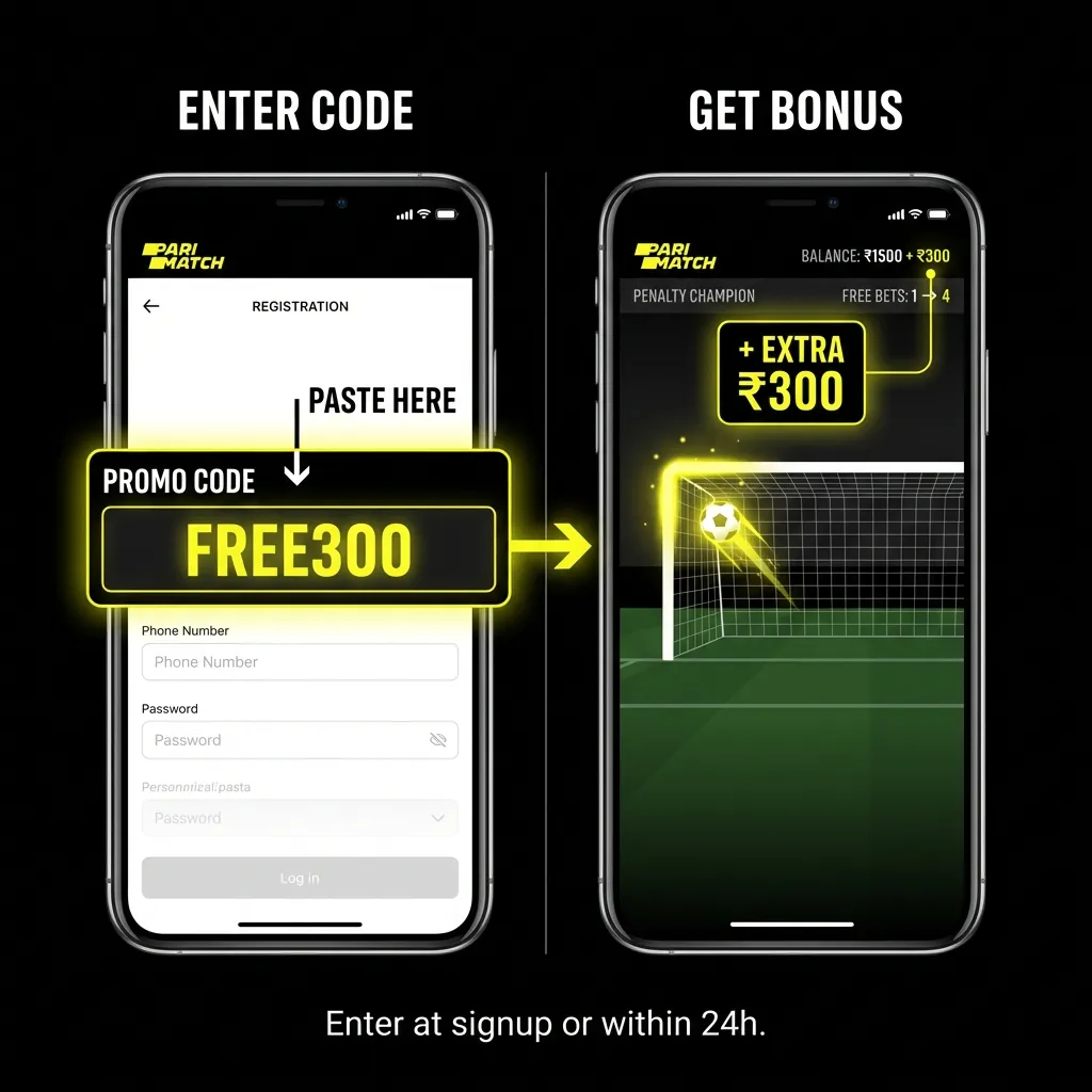 How to use promo code FREE300 for enhanced bonuses on Parimatch Penalty Champion