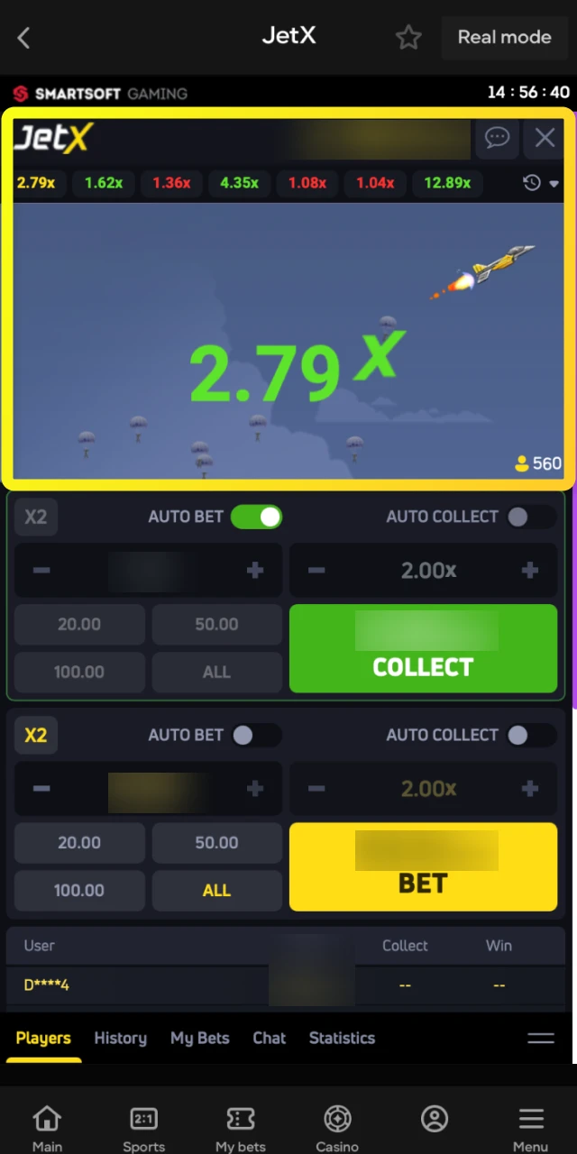Initiate a new round and watch the jet's multiplier climb in real-time on Parimatch JetX.