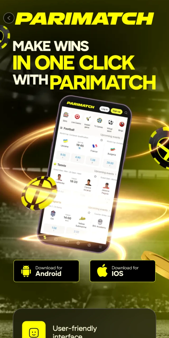 Initiate the Parimatch APK download by tapping the official button on the website.
