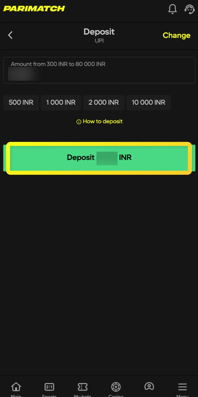 Make your first qualifying deposit in Indian Rupees to trigger the Parimatch welcome offer.