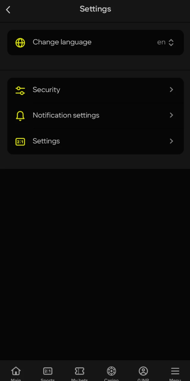 Enable biometric login features like fingerprint or Face ID for secure and quick access to Parimatch.