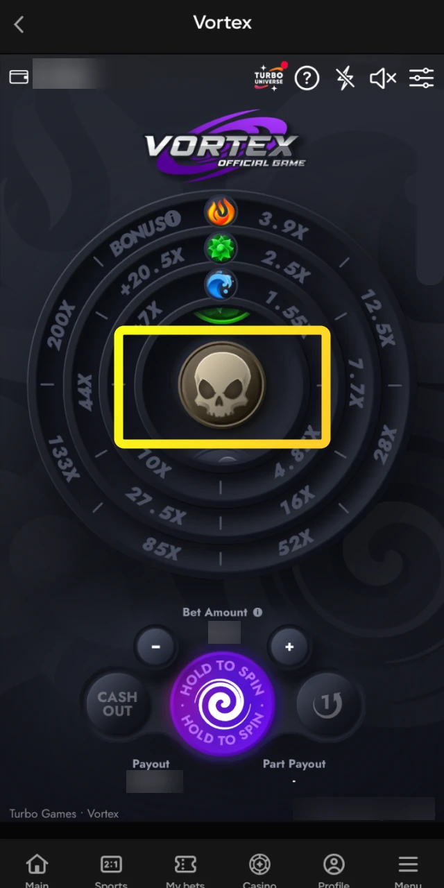 Learn how different symbols positively or negatively affect your progress in Parimatch's Vortex.