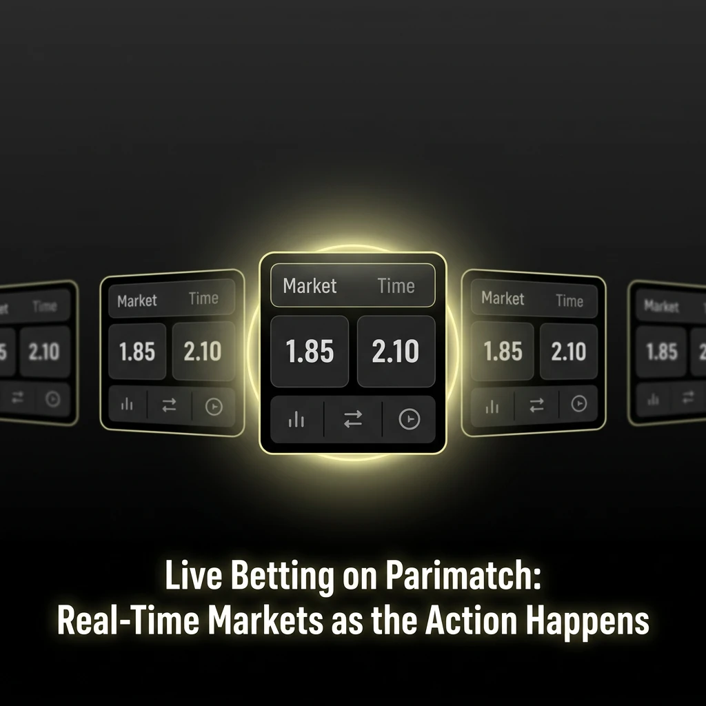 Parimatch live betting interface showing real-time odds updates for cricket football and eSports in-play markets